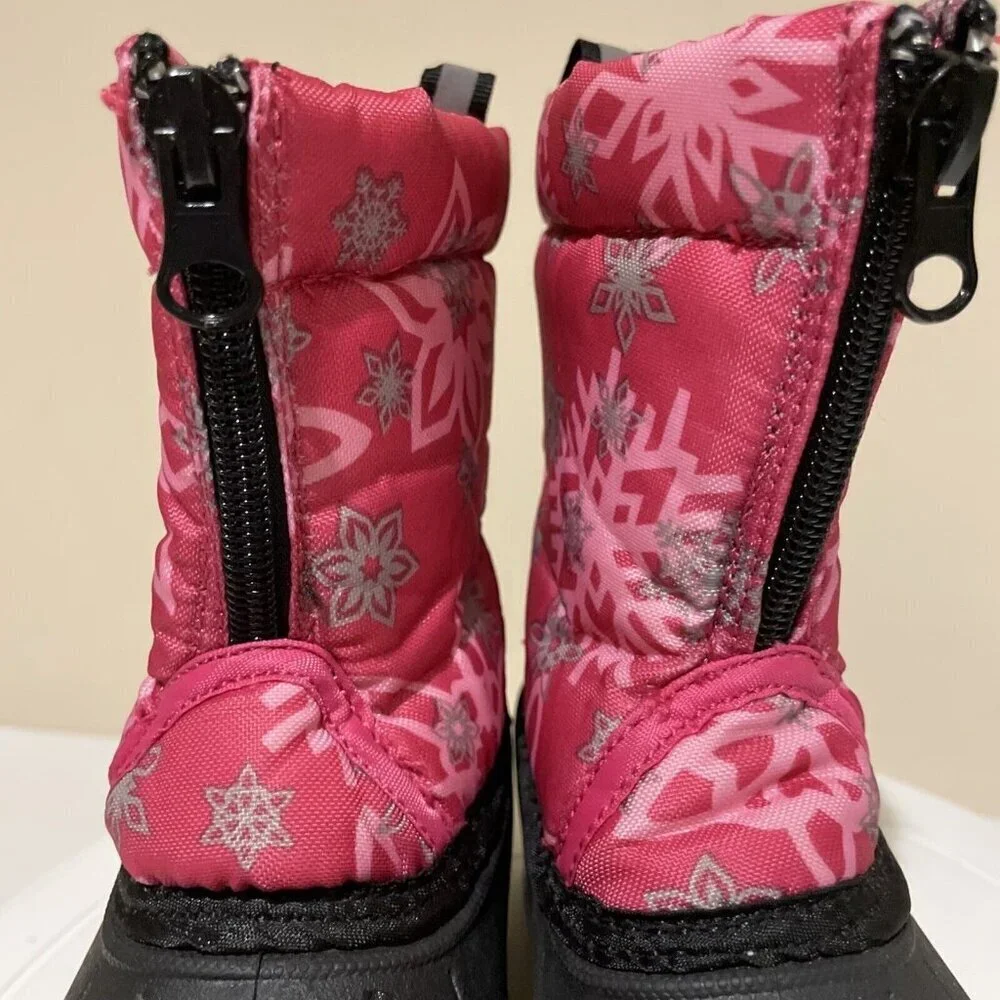 Northside Thermolite Winter Snow Boots Pink Toddler Size 6 Waterproof Zip Front